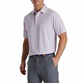Men's Footjoy Golf Shirts Pink/Blue/White NZ-307902